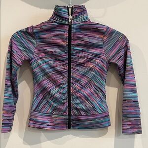 Champion Duo Dry Colorful Striped Zip-Up Jacket Girls 4-5